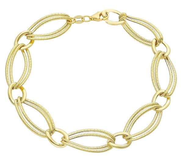 Imagen de Pulsera ultraligera de mujer oro amarillo 18k | 21 cm
