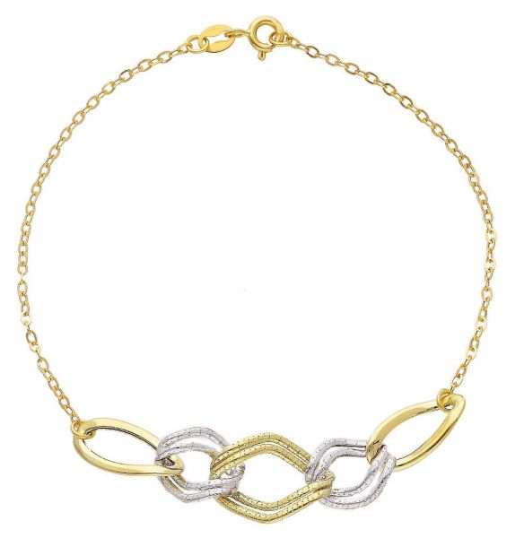 Picture of 18k bicolor gold women's Bracelet | Ultralight | 20 cm