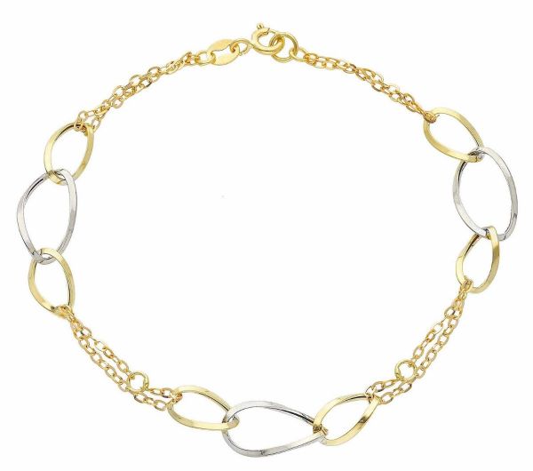 Picture of 18k bicolor gold women's Bracelet | Ultralight | 20 cm