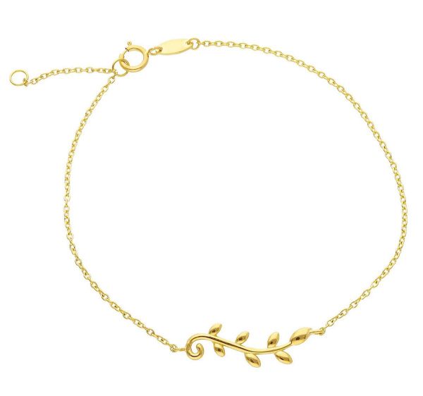 Imagen de Pulsera Rama oro amarillo macizo 18k | 17+2 cm