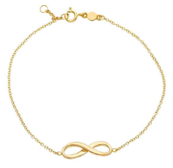 Picture of 18k yellow gold Infinity Bracelet | 17+2 cm