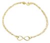 Imagen de Pulsera símbolo Infinito oro amarillo 18k | 19 cm