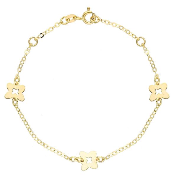 Immagine di Bracciale Farfalle oro giallo 9k | 16 cm 