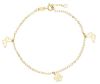 Picture of 18k yellow gold Flower & Butterfly Bracelet | 17+2 cm