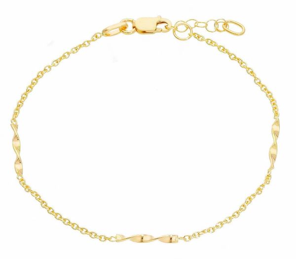 Imagen de Pulsera ultraligera niña oro amarillo 18k | 17+2 cm