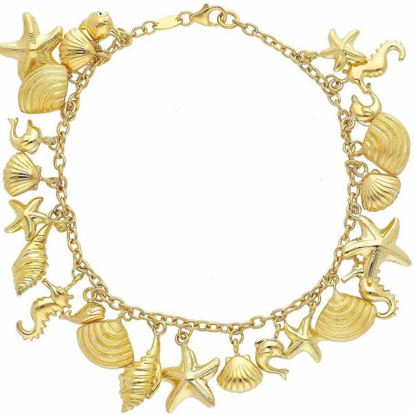 Immagine di Bracciale charms Mare oro giallo 18k | 18 cm 
