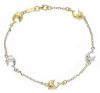 Picture of 18k bicolor gold Dolphin Bracelet | 18 cm