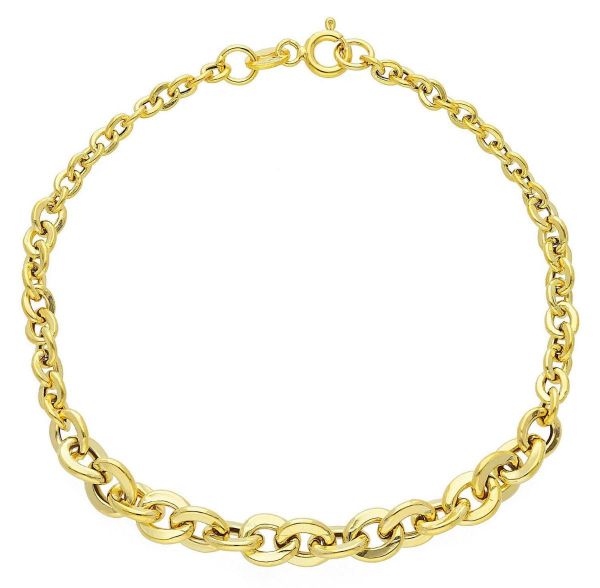 Imagen de Pulsera escalar para mujer oro amarillo 18k | 19 cm