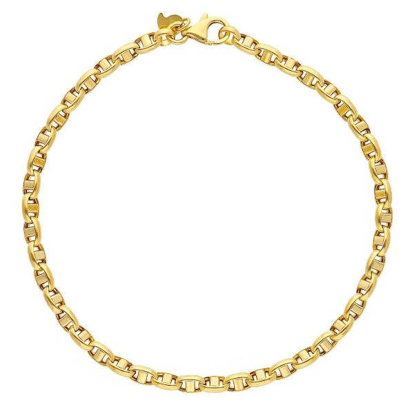 Imagen de Pulsera malla de Ancla oro amarillo 9k | 21 cm