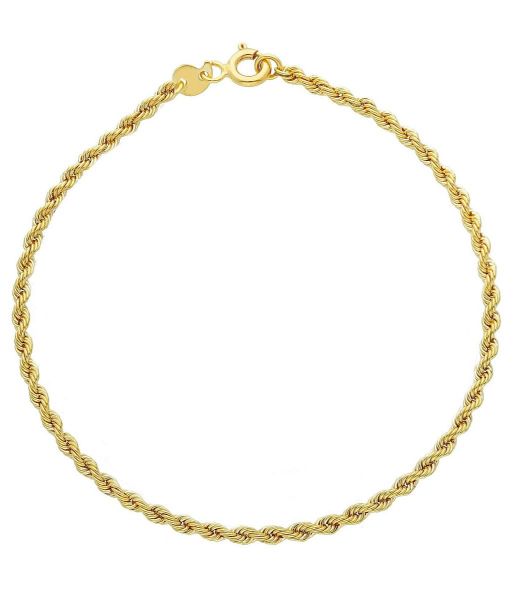 Immagine di Bracciale Corda uomo donna oro giallo 9k | 19 cm 