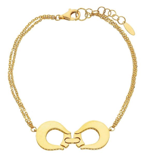 Immagine di Bracciale da donna maglia fantasia oro giallo 18k | 17+3 cm 