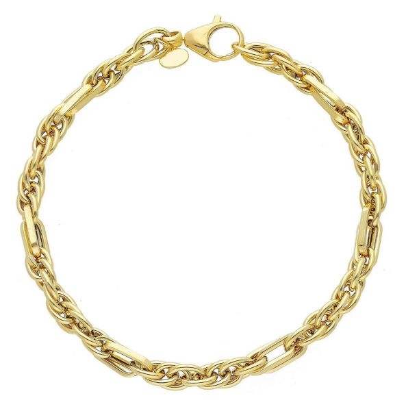 Imagen de Pulsera mujer malla Bizantina oro amarillo 18k | 18 cm