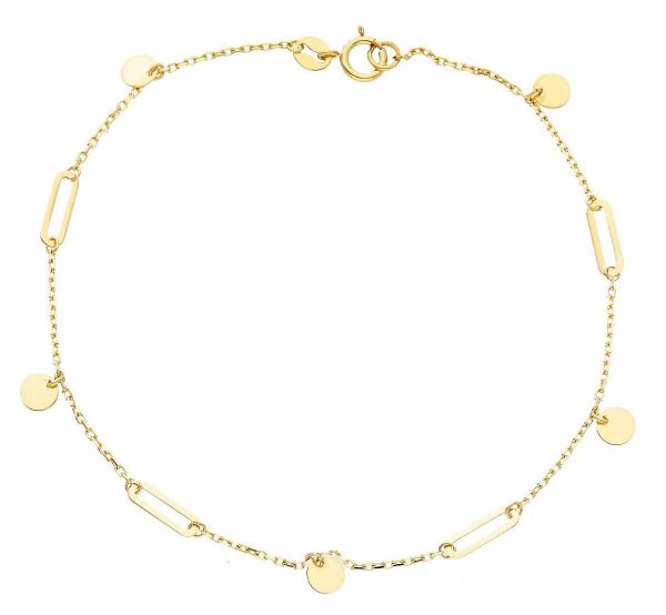 Immagine di Bracciale da donna con charms oro giallo 18k | 18 cm 