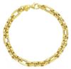 Immagine di Bracciale da donna maglia Rolò alternata 7+1 oro giallo 9k | 18 cm 