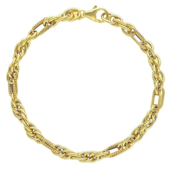 Immagine di Bracciale da donna maglia intrecciata oro giallo 9k | 18 cm 