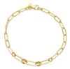Immagine di Bracciale da donna Paperclip / Marina oro giallo 9k | 18 cm 