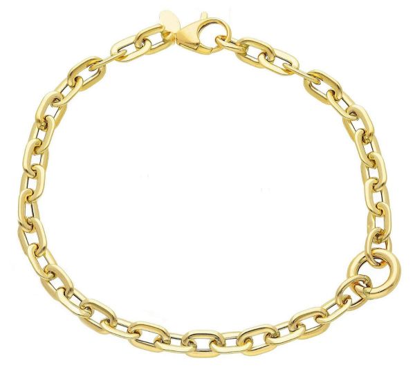 Picture of 18k yellow gold fancy link women's Bracelet | 18,5 cm