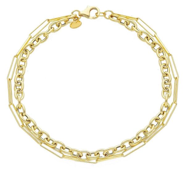 Picture of 18k yellow gold fancy link women's Bracelet | 18,5 cm