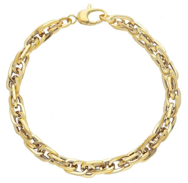 Picture of 18k yellow gold fancy link women's Bracelet | 18,5 cm