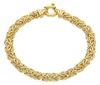 Picture of 18k yellow gold fancy link women's Bracelet | 19 cm