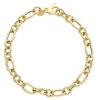 Picture of 18k yellow gold fancy link women's Bracelet | 19 cm