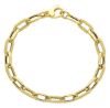Picture of 18k yellow gold fancy link women's Bracelet | 19 cm