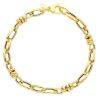 Picture of 18k yellow gold fancy link women's Bracelet | 19 cm