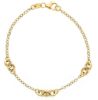 Picture of 18k yellow gold fancy link women's Bracelet | 19 cm