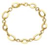 Picture of 18k yellow gold fancy link women's Bracelet | 19 cm