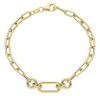 Picture of 18k yellow gold fancy link women's Bracelet | 19 cm