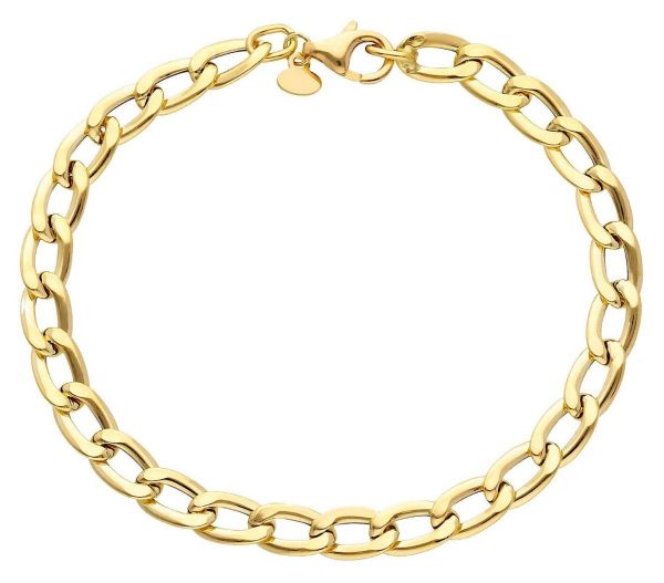 Immagine di Bracciale da donna maglia fantasia oro giallo 18k | 19 cm 