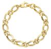 Immagine di Bracciale da donna maglia fantasia oro giallo 18k | 19 cm 