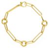 Immagine di Bracciale da donna maglia Paperclip alternata oro giallo 18k | 19 cm 