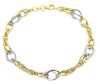 Immagine di Bracciale da donna maglia fantasia oro bicolor 9k | 20 cm 