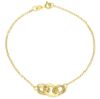 Immagine di Bracciale da donna maglia fantasia oro giallo 9k | 19 cm