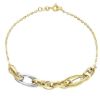 Immagine di Bracciale da donna maglia fantasia oro bicolor 9k