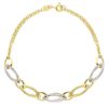 Immagine di Bracciale da donna maglia fantasia oro bicolor 9k