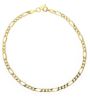 Picture of 9k yellow gold 3+1 Figaro link men's Bracelet | 21 cm