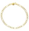 Picture of 9k yellow gold 3+1 Figaro link men's Bracelet | 21 cm