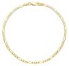 Picture of Solid 9k yellow gold 3+1 Figaro link men's Bracelet | 21 cm