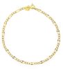 Immagine di Bracciale maglia Figaro oro giallo 9k | 21 cm 
