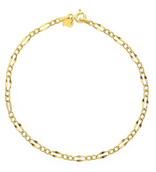 Immagine di Bracciale maglia Figaro oro giallo 9k | 21 cm 