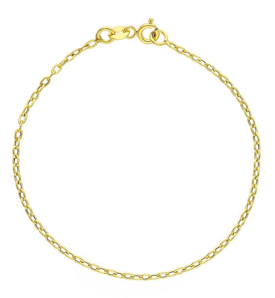 Immagine di Bracciale maglia Forzatina uomo donna oro giallo 9k | 19 cm 
