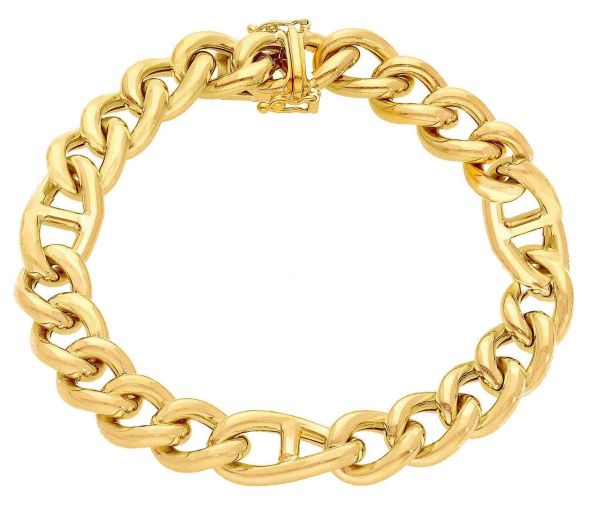 Picture of 18k yellow gold Cuban link Bracelet | 19 cm
