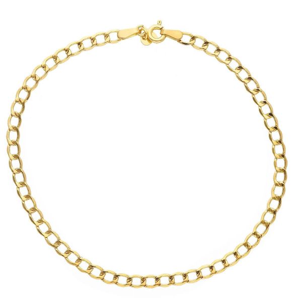 Picture of 9k yellow gold Curb link Bracelet | 21 cm