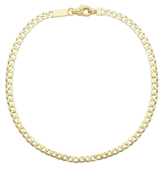 Immagine di Bracciale Cubana oro massiccio giallo 9k | 21 cm 