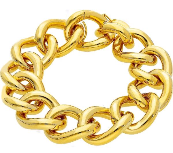 Imagen de Pulsera malla Cubana Miami oro amarillo 18k