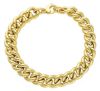 Imagen de Pulsera para hombre malla Cubana oro amarillo 18k | 20 cm
