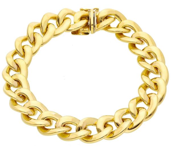 Immagine di Bracciale maglia Barbazzale uomo oro giallo 18k | 20 cm 