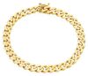 Picture of 18k yellow gold Cuban link men's Bracelet | 21 cm